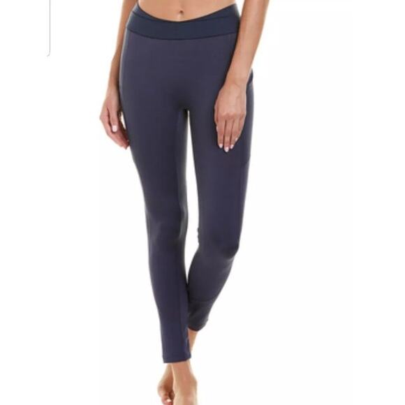 New Free People FP Movement BARRE Leggings In X-SMALL Blue Stretchy Mesh - Picture 1 of 3